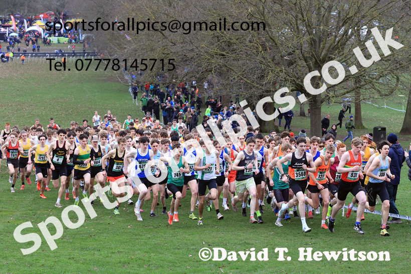 Mens Under-20s 2026 UK CAU Inter Counties Cross Country, Wollaton Park, Nottingham. Photo: David T. Hewitson/Sports for All Pics